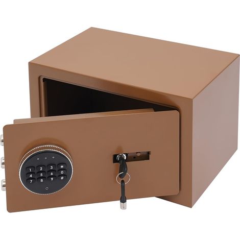 Petit coffre-fort à domicile, un coffre-fort intégré dans le meuble avec serrure à combinaison et triple système d'alarme anti-effraction, adapté pour ranger bijoux, de l'argent liquide, Café