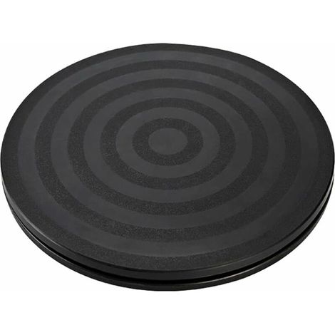 1-teiliger, massiver Drehteller, 360° drehbar mit Lager, Drehtellerfuß, TV-Drehteller, universeller runder Drehteller, robuste Schwenkhalterung, schwarzer Drehteller