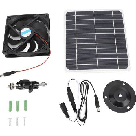 Ortviai Ventilateur d’Extraction Solaire 20 W pour Poulailler et Abri Animal – Panneau Monocristallin Silencieux (1/5)