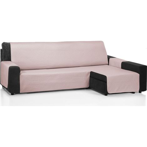 Housse de canapé d'angle réglable, Couleur Saumon, 240 cm, Convient pour méridienne Droite et Gauche (1/5)