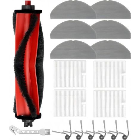 Accessoires pour Aspirateur Roborock Q7 M5,Q7 M5+,Q7 L5,Q7 L5+,Kit d'accessoires pour Roborock,Aspirateur Robot Accessoires,1Brosse Principale,4 Filtres HEPA,6Lingettes,6 Brosses Latérales,1 Brosse (1/5)