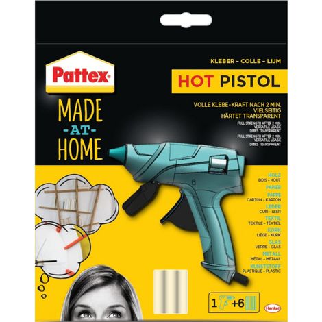 Pistolet à colle Pattex made at home poignée ergonomique buse isolée
