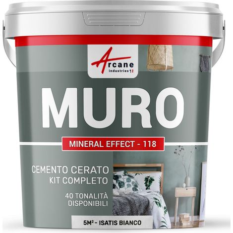 Kit microcemento per muri - 5 m² Isatis Bianco - ARCANE INDUSTRIES