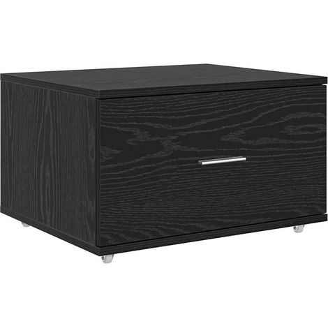 Maison Exclusive - Cajonera con rueda Roble Negro 55 x 45 x 31 cm
