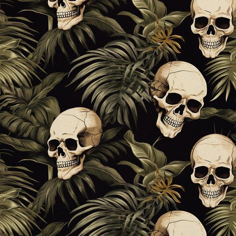 Tela Oxford decorativa para exteriores - Motivo de calavera I DX4596 (1/5)