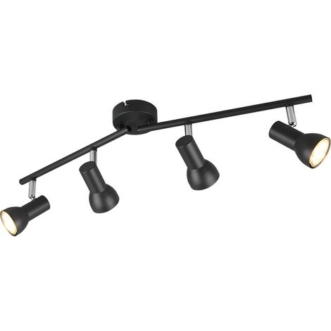 Trio Deckenstrahler 4er Spot Cantar schwarz matt GU10 Deckenlampe