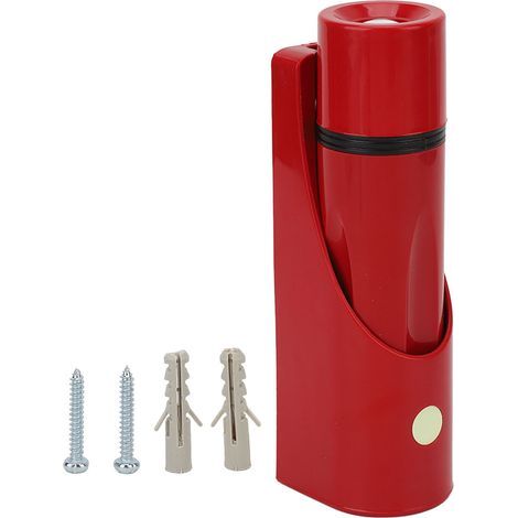 Wall-mounted LED flashlight, high brightness, battery powered, small emergency light for hotel and home, red (1/5)