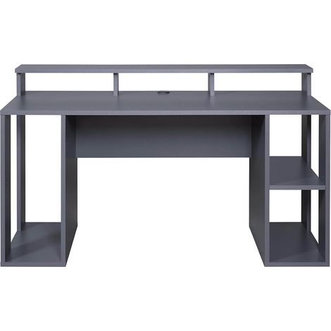 MARIO - Bureau Gamer Multi-Rangement Anthracite (1/5)