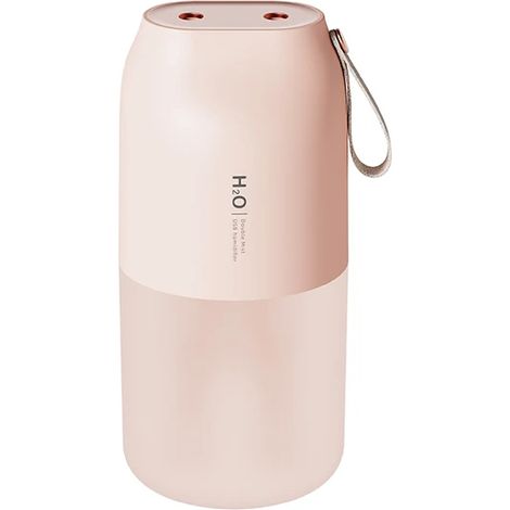 Humidificateur et purificateur d'air (rose) avec lumière LED et double buse (1/5)