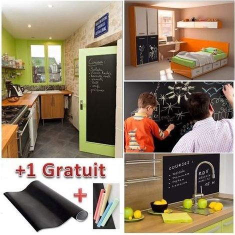 Tableau noir sticker autocollant (1/2)
