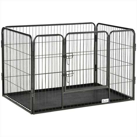 Barrière pour chien Parc pour chien 4 panneaux en acier (1/5)