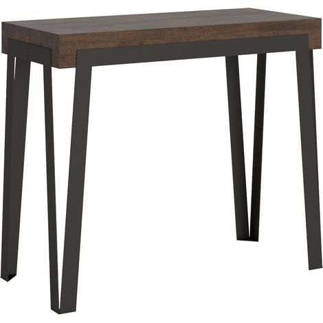 Consolle allungabile 90x40/196 cm Rio Small Noce telaio Antracite (1/5)