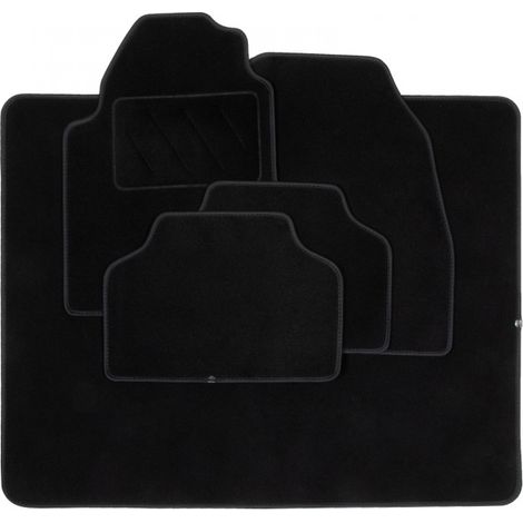 DBS - Tapis de Voiture + Coffre Rotterdam - Universel - Antidérapant - 4 Pièces : Avant + Arrière + Tapis de coffre - Tapis de sol Automobile - Haute Qualité (1/4)