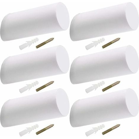 Crochet en Bois, Patère Bois, Crochets Muraux en Bois Patère Porte Manteau Crochet Mural Blanc pour Suspendre Les Manteaux, Chapeaux, Vestes, Sacs( 6 pcs Blanc) (1/4)