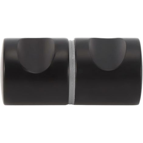 Poignée de porte en aluminium noir mat pour verre avec prise en main ergonomique arrondie, installation facile pour les portes de douche sans cadre et les portes coulissantes (1/5)