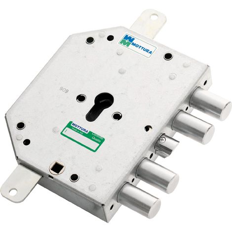 SERRATURA DA APPLICARE TRIPLICE PER PORTE BLINDATE ART. 89C.855 Dx E 60 - mm 132 x 165  - MOTTURA