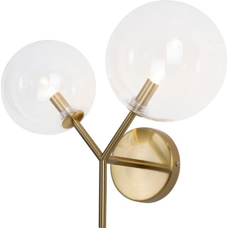 Applique LOLLIPOP ottone 2 sfere vetro 2xG9 Maxlight (1/2)