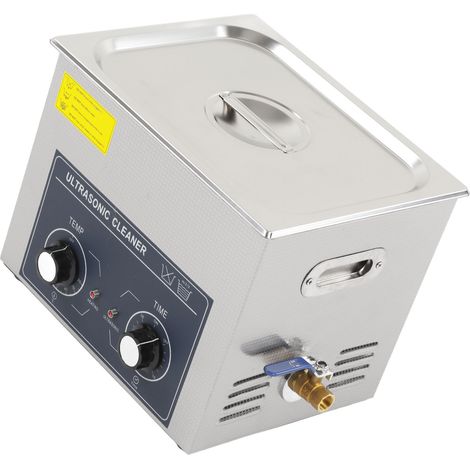 Nettoyeur Ultrasonique 10L avec Chauffage, Puissance Réglable, Panier Inclus, Prise UE 220-240V, Machine à Ultrasons Professionnelle (1/5)