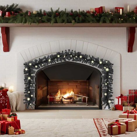 vidaXL Guirnalda de Navidad con luces LED negro 20 m (1/2)