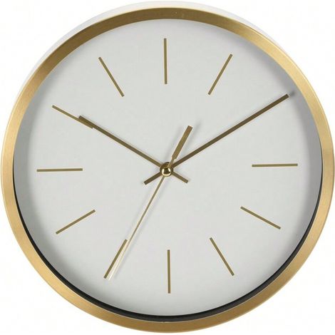 Runde Wanduhr 25 cm, modernes Design, klares Zifferblatt, geräuschlos, ideal für Wohnzimmer, Küche und Büro, gut ablesbar, Inneneinrichtung. (1/4)