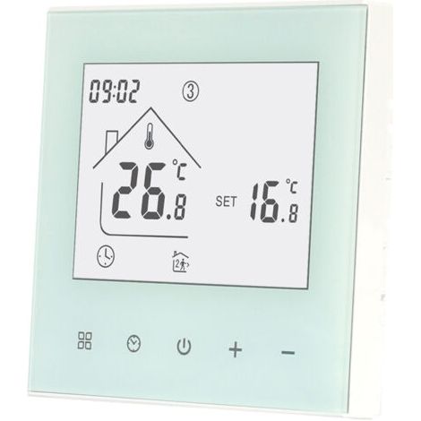 QORVA-Thermostat intelligent à économie d'énergie WiFi numérique pour chauffage par le sol - Contrôleur de température compatible avec (Amazon Alexa, Google Assistant (1/4)