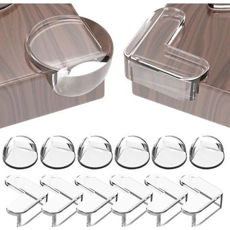 Protections d'angle pour bébé - JINFGERNE - 30 pièces. 2 formes transparentes pour sécuriser les bords de table et meubles. protection optimale contre les chocs
