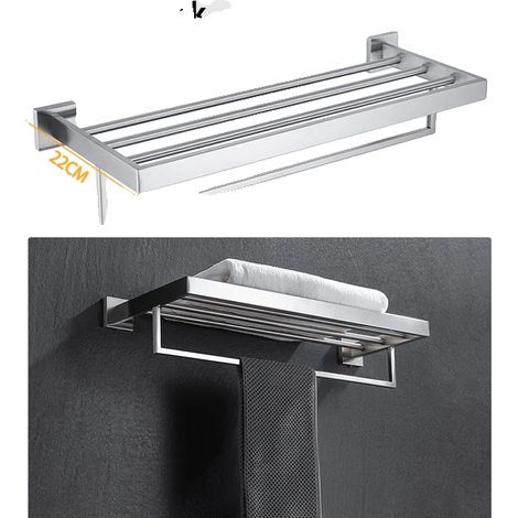 Ensemble de quincaillerie de bain, supports muraux, construction en métal durable, 005FW (1/2)