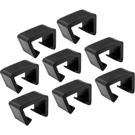 Pince pour Fauteuil en Rotin et Canapé 8 Pièces Abs Noir Clips pour Meubles D'extérieur, eurs pour Mobilier Sectionnel, Lot de 8 (1/5)