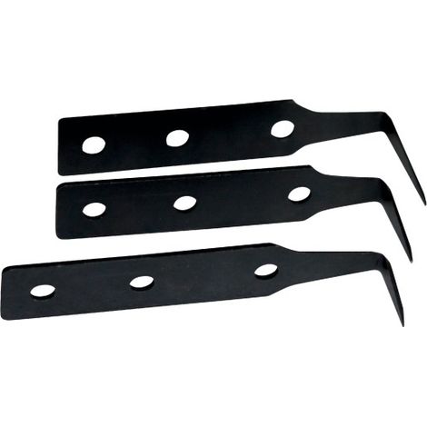 Bahco – Jeu de 3 lames courbes pour découpe pare-brise – Acier allié haute performance – Pointe 20/27/38 mm – Dureté HRC 52±2