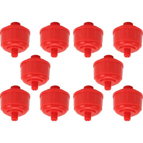 10 Filtres à Air Jetables pour Pistolet à Peinture, Filetage 1/4", Haute Résistance Rouges (1/5)