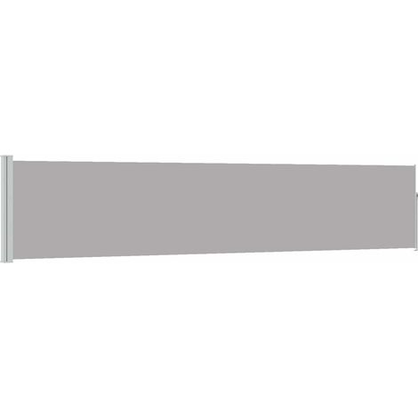 Auvent Marquise latéral rétractable de patio, Store Banne pour Jardin Balcon Terrasse, 100x500 cm Gris OIB8988E (1/4)