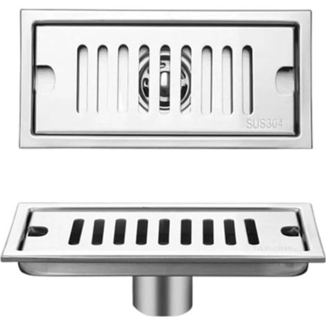 Caniveau de sol linéaire, en acier inoxydable 304, 50 cm, avec filtre, adapté à la salle de bain, à la cuisine et à la piscine.-AquaForge (1/4)
