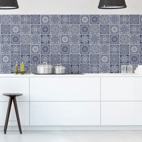 Sticker Mural Carrelage adhésif Cuisine Salle de Bain - 60 STICKERS CARRELAGES ETHNIQUE OCATLANA - 60stickers20x20cm (1/5)