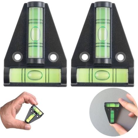 Niveau A Bulle en T, magnétique, Lot De 2 Petits Niveaux A Bulle Pratique pour Camping-Car, avec Aimant, Niveau A Bulle pour Fourgon, Rampe De Nivellement Caravane, Accessoires De Camping Voiture (1/5)
