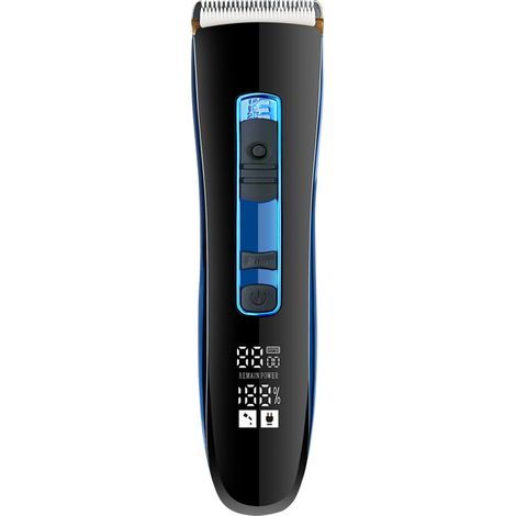 Tondeuse électrique portable rechargeable USB — Lame ajustable 4 niveaux pour rasage précis sans irritation, incl. écran LCD et lame amovible pour nettoyage facile