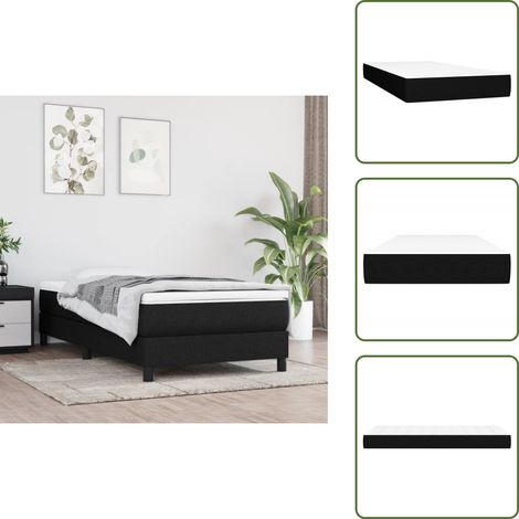 Matelas de lit à ressorts ensachés Noir 90x190x20 cm Tissu - Matelas À Ressorts Ensachés - Matelas Confortable - Matelas Noir - Matelas Double - Literie (1/5)