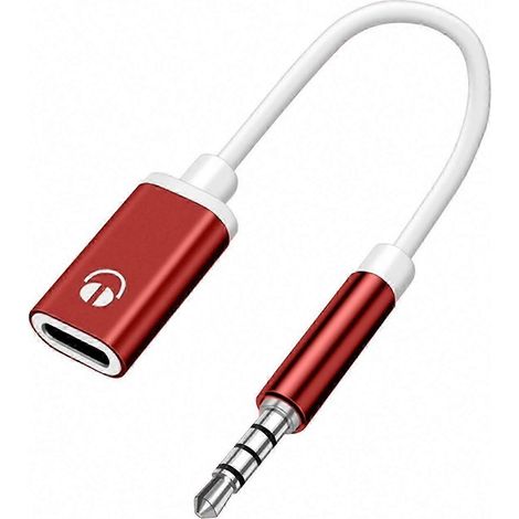 Câble adaptateur audio 3,5 mm pour casque vers téléphone portable, argent