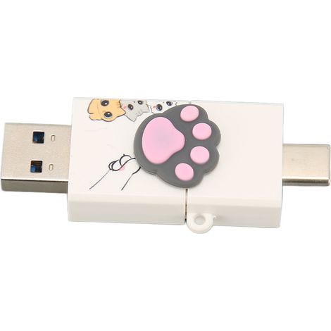Clé USB 3.0 portable avec motif dessin animé mignon, compatible avec téléphone, ordinateur portable, PC et haut-parleur, 64 Go.