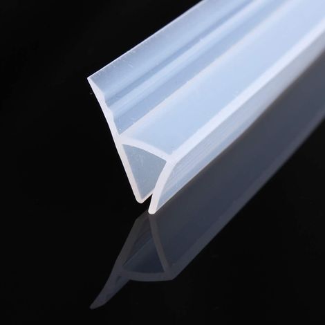 Joint de porte de douche en forme de H - 200 cm - Déflecteur d'eau - Pour porte en verre de 6 mm d'épaisseur (1/5)