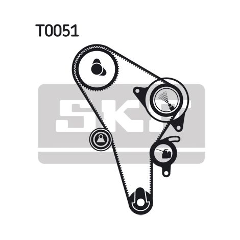 Kit de courroie crantée SKF VKMA 01010 AUDI 068 109 119 E 068 109 119 F