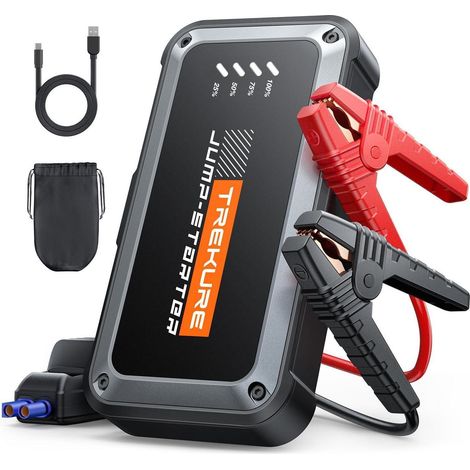 Starthilfe Powerbank 5000A für Benzin & Diesel, mit LED-Licht (1/5)