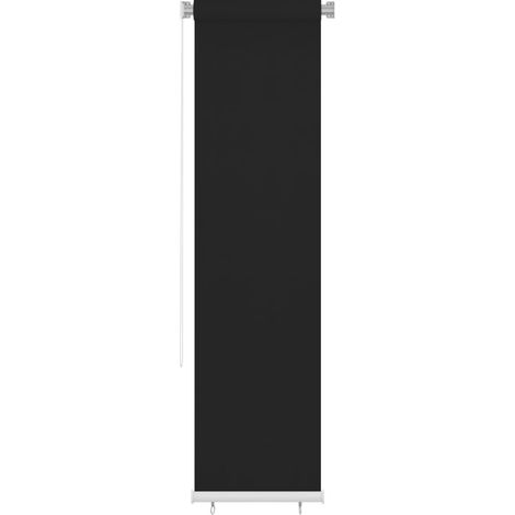 Persiana enrollable de jardín HDPE negro 60x230 cm (1/5)
