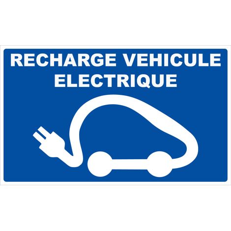 Novap – Panneau de signalisation recharge véhicule électrique 330x200mm – Fabriqué en polystyrène choc – Résistant aux chocs – 4162140