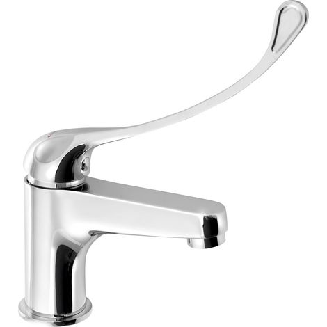 SIEGER Mitigeur de lavabo sans vidage, (H) 150mm, levier médical, chromé