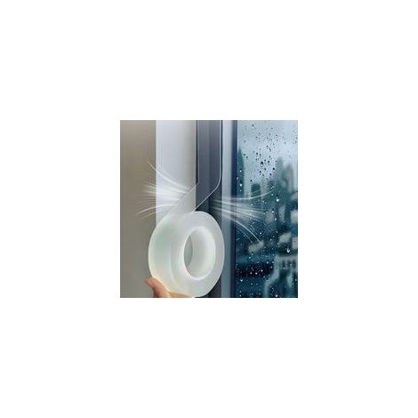 2rouleau de ruban isolant autocollant pour fenêtres et portes 5cmx10m, ruban imperméable, ruban imperméable pour fenêtres en hiver, isole du bruit, de la poussière et de l'air froid