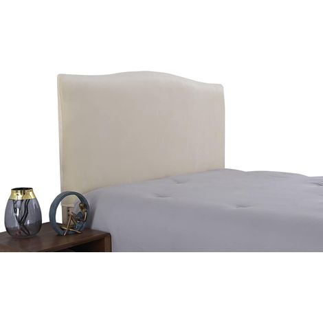 Housse de tête de lit Extensible Housse de Protection de tête de lit en Velours Décor de tête de lit Anti-poussière pour Lits Simples Doubles King Size Beige (1/5)