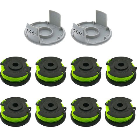 Ryobi RAC143 10er-Pack Ersatz-Trimmerfadenspulen für 36V-Freischneider mit Kappe RAC142 Kompatibel mit RLT36B33 und RY36LT33A-0