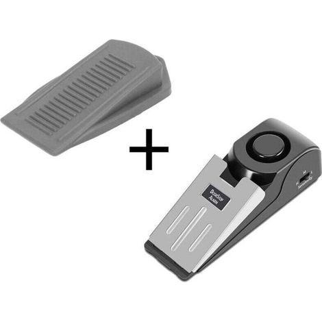 Alarme Porte Antivol 120 dB Sécurité Maison Portable avec Butées Caoutchouc pour Voyage