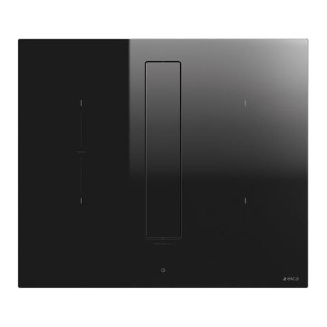 Elica – Plaque à induction aspirante 4 feux – Dimensions 60 x 51,5 cm – Système d'aspiration intégré – Design noir moderne