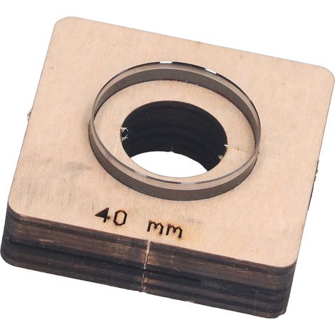Emporte-pièce rond en cuir en bois de bouleau et acier allié 40 mm pour découpe bricolage et artisanat (1/5)